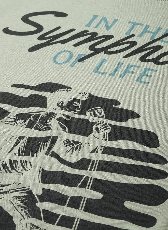 ديلينجر تيشيرت نسائي مطبوع فضفاض